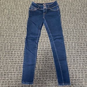 Dark blue high waisted jeans